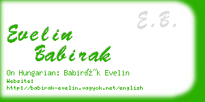 evelin babirak business card